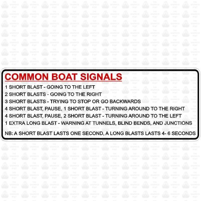 Common horn signals. TGB