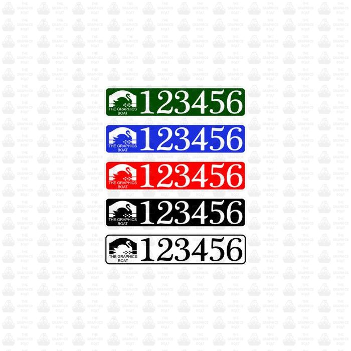 CRT Boat Index Number / Sticker Plate Style - With Boat Name / Colour