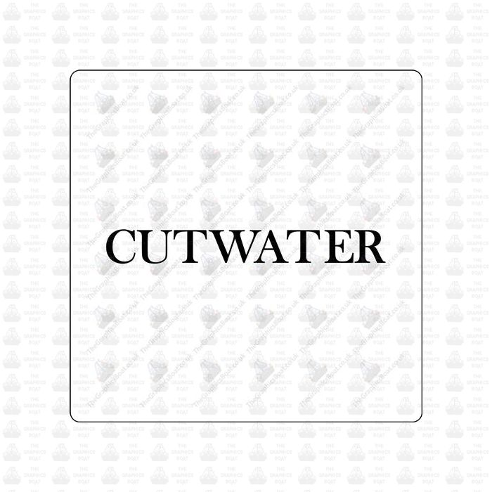 Cutwater Boats Lettering Sticker Decal