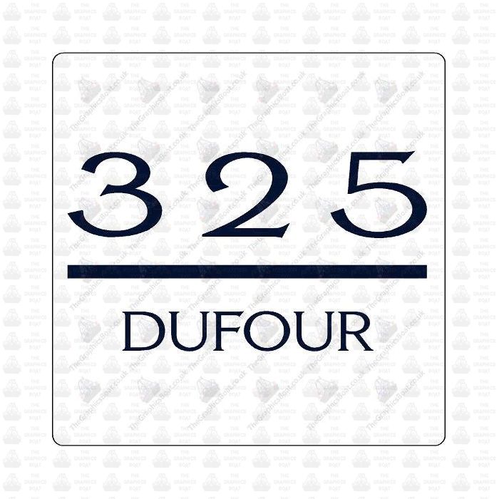 DUFOUR 325 sticker decal graphics