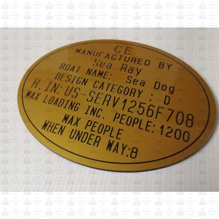 Builders nameplate commissioning plaque 