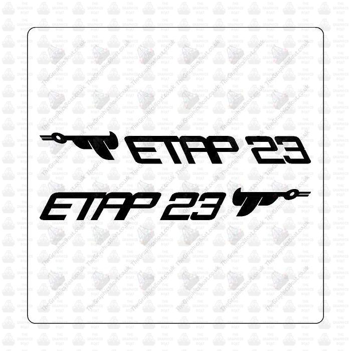 ETAP 23 Sailboat Logo Sticker (Pair) 