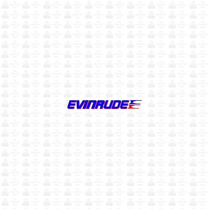 EVINRUDE TWO COLOUR OUTBOARD STICKER DECAL GRAPHIC