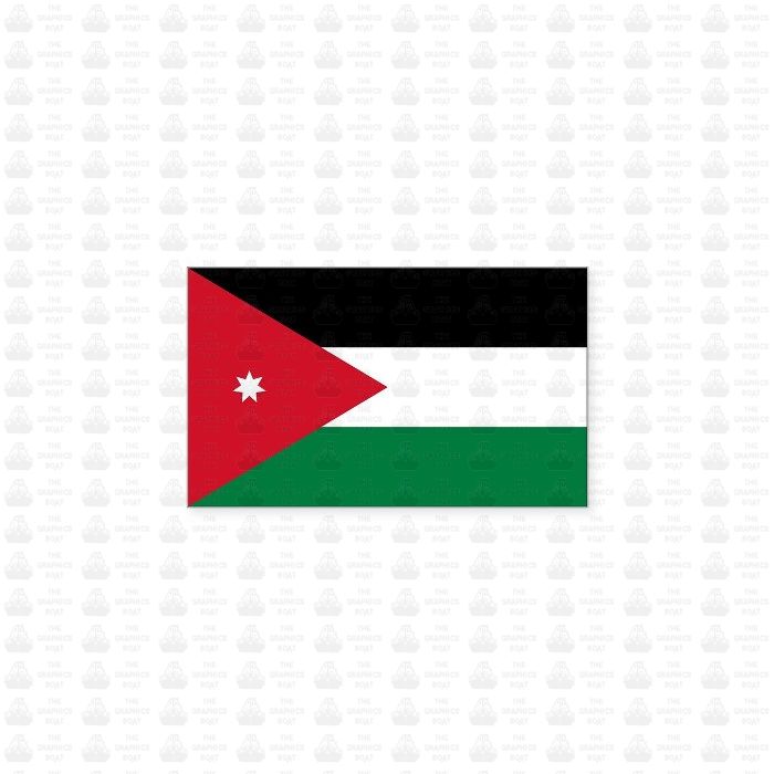 Jordan flag sticker