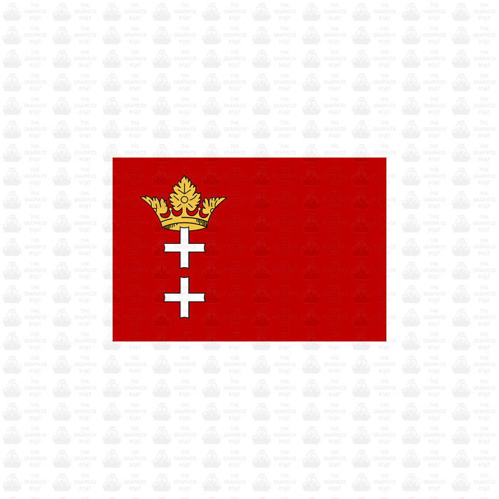 Free City of Danzig Sticker Flag Sticker