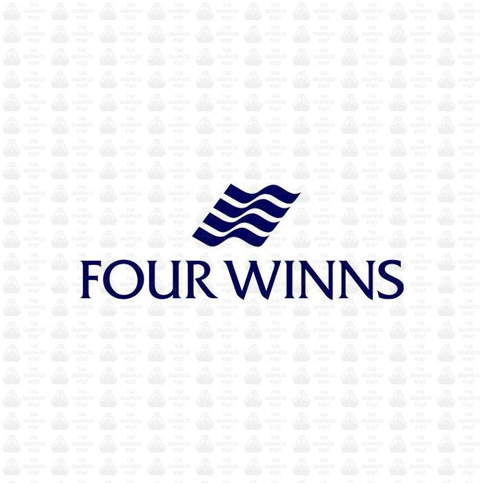 Four Winns Block Lettering Logo Sticker