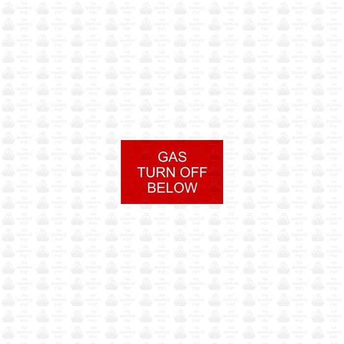 ENGRAVED GAS TURN OFF BELOW