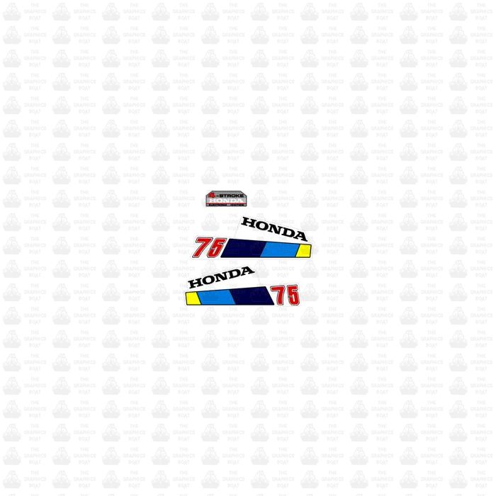Honda 75 Outboard Stickers