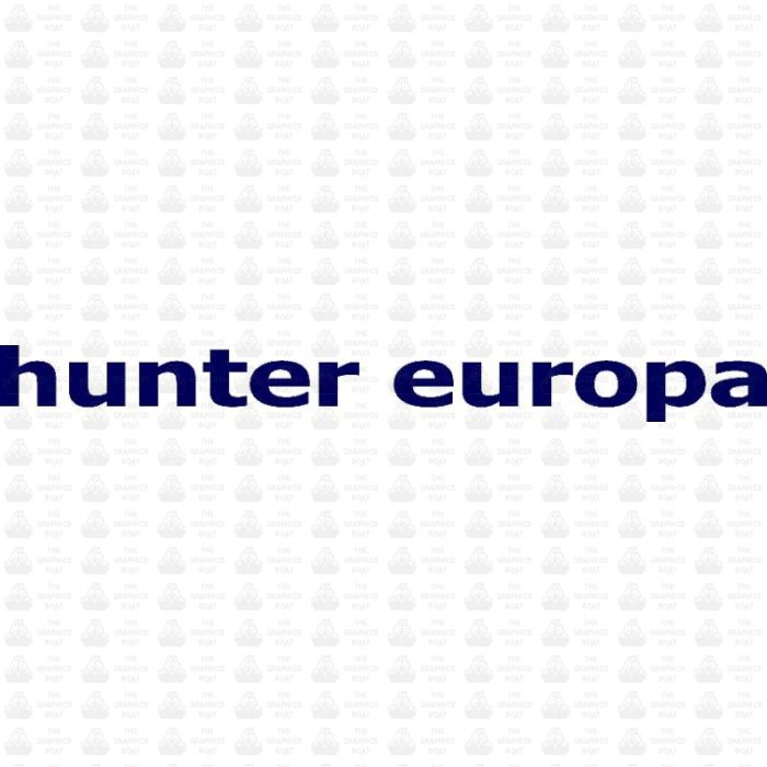 Hunter Europa Lettering Decal Sticker