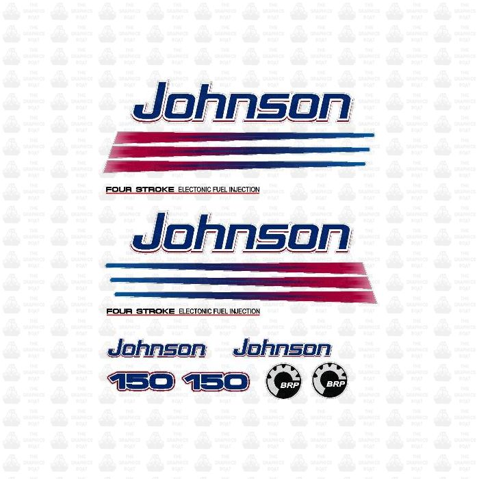 JOHNSON 150 OUTBOARD STICKERS TGB