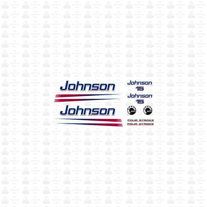 Johnson 15 Outboard Four Stroke Sticker Set