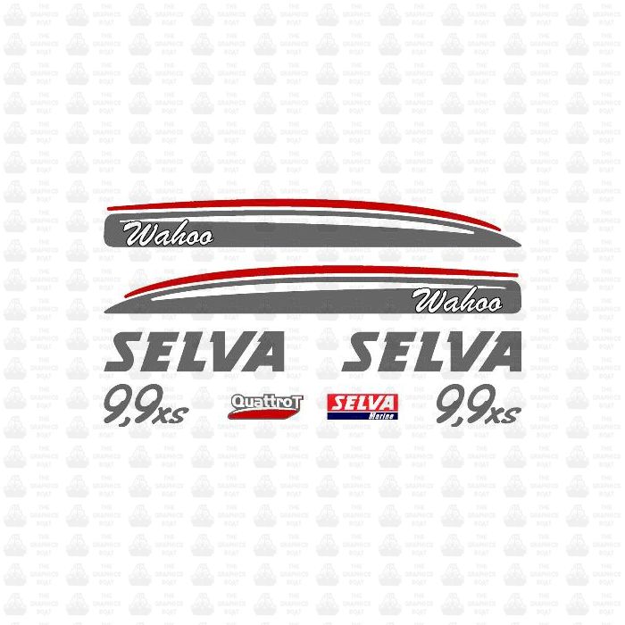 TGB Selva Wahoo 9.9 xs Outboard Sticker Set