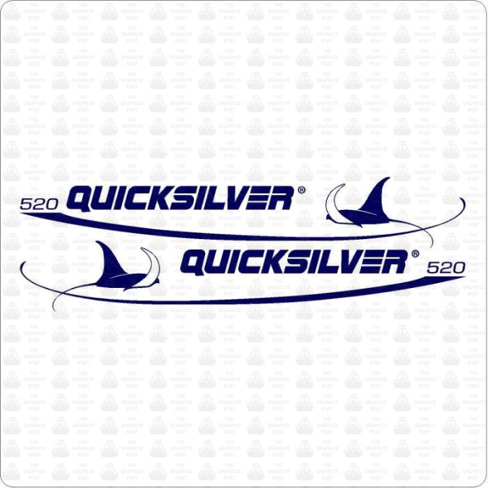  Quicksilver 520 Boats Decals Sticker Pair