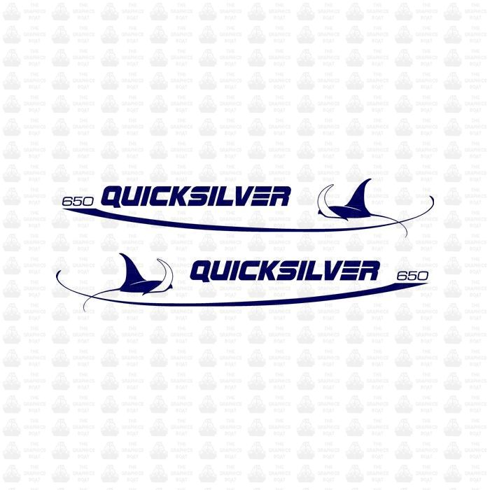 Quicksilver 640 Boats Decals Sticker Pair