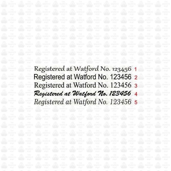 Registered at Watford Canal Boat Sticker