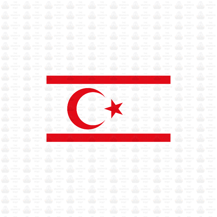 Republic of Northern Cyprus flag sticker