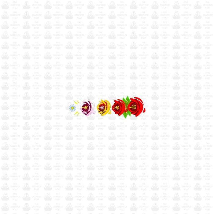 Traditional Style Canal Rose Sticker  Design 10