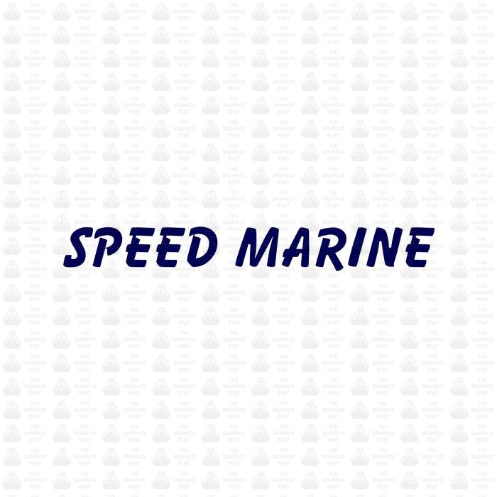 Aquamar Speed Marine Lettering Sticker