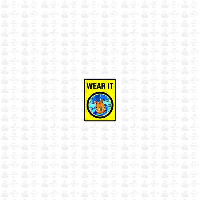 wear a life jacket graphic decal sticker