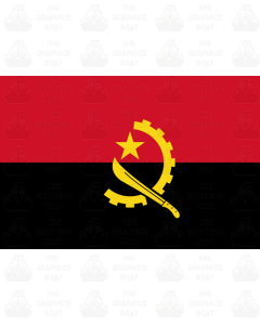 Angola flag sticker 