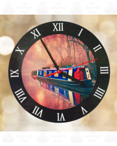 Autumn Canal Scene Clock