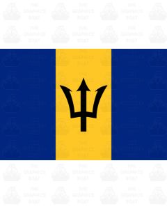Barbados flag sticker