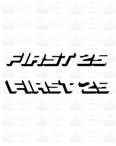 Beneteau First 25 Slanted Lettering Yacht graphic sticker pair