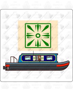 Canal Boat Door Panel Sticker 2