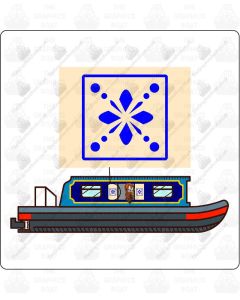 Canal Boat Door Panel Decoration