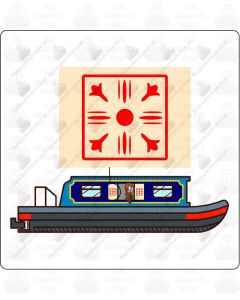 Canal Boat Door Sticker