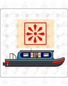 Canal Boat Door Sticker