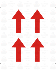 Boat Hoist Arrow Stickers - Lift Here (4 of)