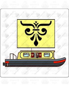 Narrowboat Door Decoration - Book Ends