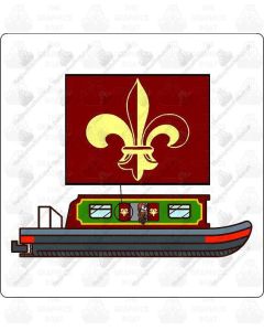 Narrowboat Decoration - book end stickers