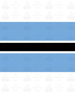 Botswana flag sticker 