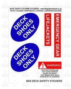 BSS Deck - Boat Safety Scheme safety stickers