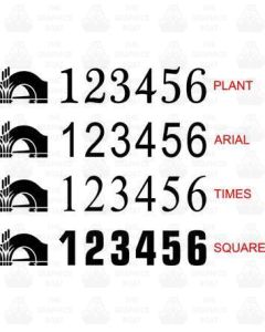 British Waterways Boat Number Stickers