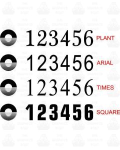 Canal and River Trust Canal Boat Number Stickers