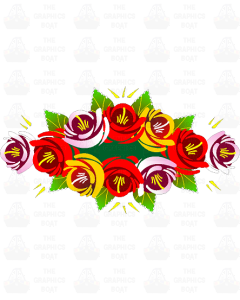 Traditional Style Canal Rose Sticker Design 1