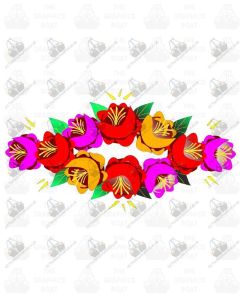 Traditional Style Canal Rose Sticker Design 11