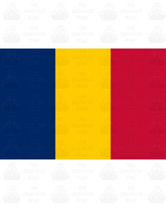 Chad flag sticker 