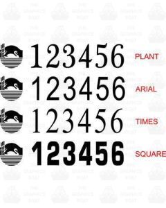 Combined BW and CRT Boat Index Numbers - OUR OWN DESIGN (Pair)
