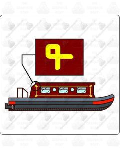 Narrowboat Coach Line Corner Stickers Design 3 (Single)