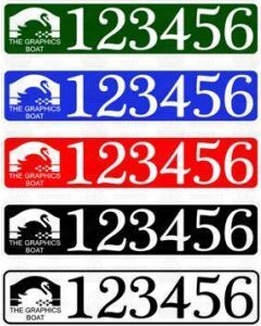 CRT Boat Index Number / Sticker Plate Style - With Boat Name / Colour