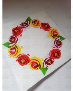 Canal rose sticker circle