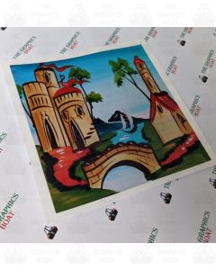 Traditional Canal Boat Castle  Scene 8 sticker 