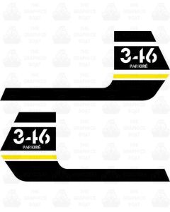 Feeling 346 Par Kirie Roof Sticker pair