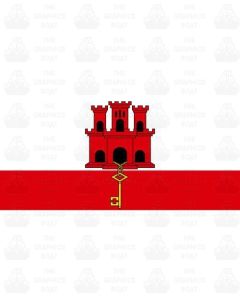 Gibraltar Flag Sticker