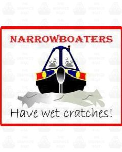 Funny Narrowboaters Have Wet Cratches Sticker