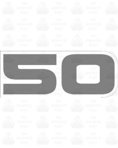 Johnson 50 Outboard numbers sticker TGB
